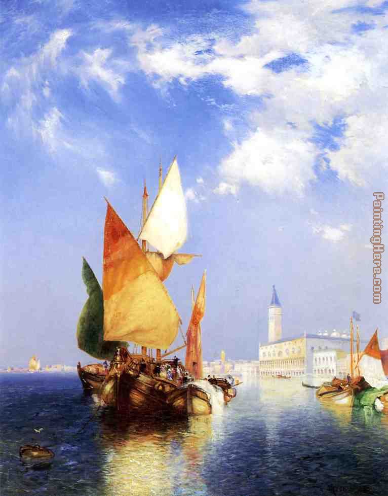 The Grand Canal,Venice painting - Thomas Moran The Grand Canal,Venice art painting